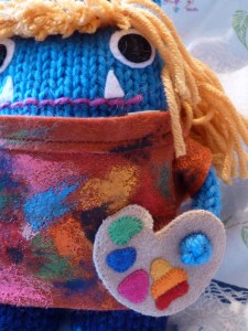 Artist Girl Beastie's Palette, by CrawCrafts Beasties