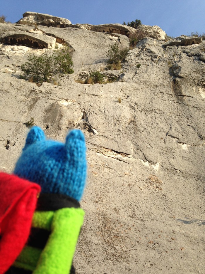 Climber Beastie at Les Calanques