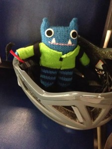 Climber Beastie travelling in style! (CrawCrafts Beasties)