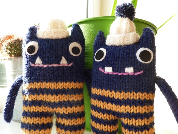 Explorer Beastie and Bobble Hat Beastie, by CrawCrafts Beasties