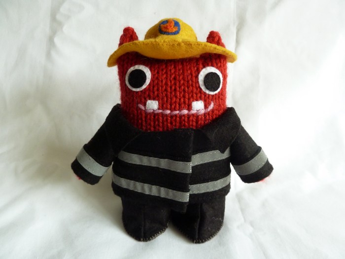 Fireman Beastie Dressed for Action! (CrawCrafts Beasties)
