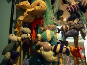 Knitted Fishies at the Figurehead Museum - H Crawford/CrawCrafts Beasties
