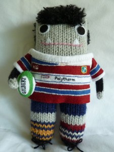 Big Tall Rugby Beastie, Ready for Action! CrawCrafts Beasties