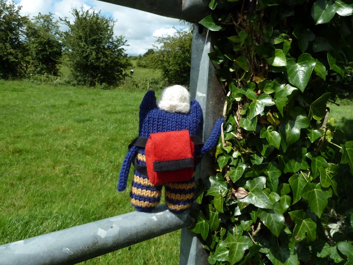 Explorer Beastie on the Fence! CrawCrafts Beasties