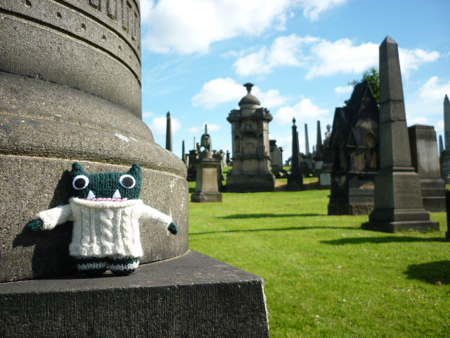 Paddy at the Glasgow Mausoleum - H Crawford/CrawCrafts Beasties