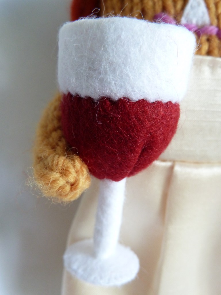 Bride Beastie's Wine Glass - CrawCrafts Beasties