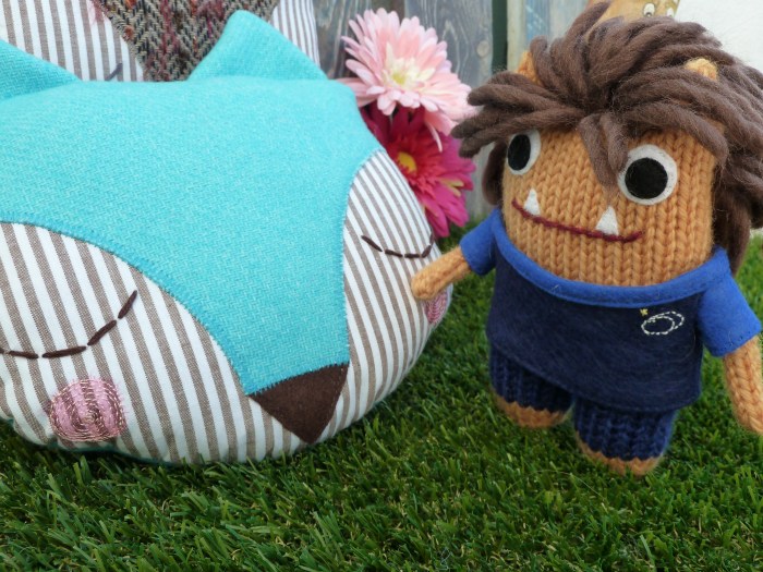 Sleepy Fox and Chilled-out Beastie - CrawCrafts Beasties