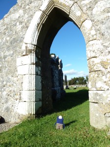 Explorer Beastie in the Arched Doorway - CrawCrafts Beasties