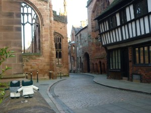 Paddy and Plunkett in the Streets of Coventry - H Crawford/CrawCrafts Beasties