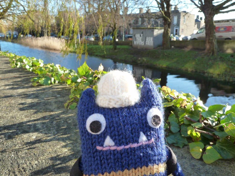 Explorer Beastie at the Canal - CrawCrafts Beasties