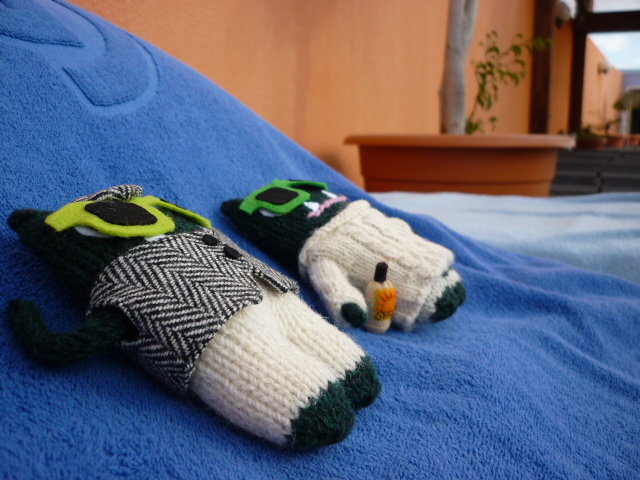 Paddy and Plunkett Sunbathing - H Crawford/CrawCrafts Beasties