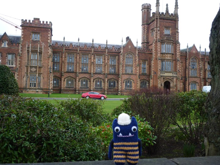 Explorer Beastie at Queen's University - CrawCrafts Beasties