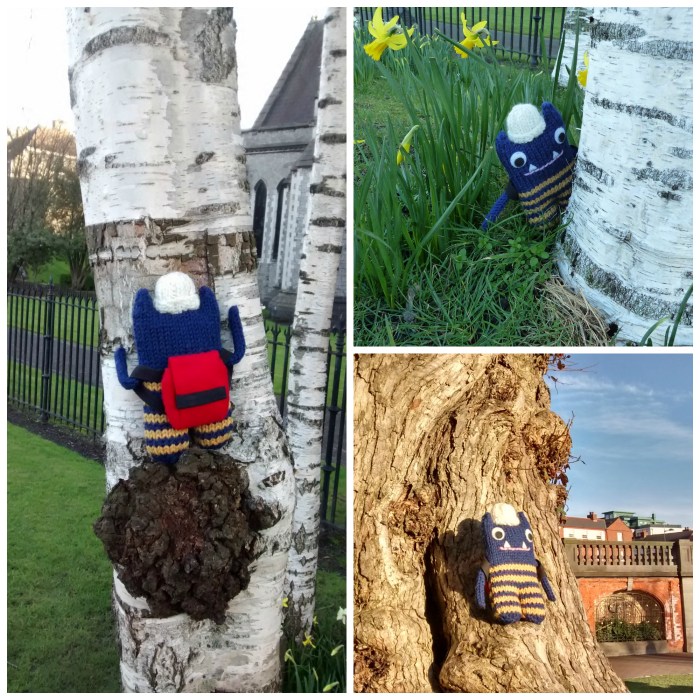 Explorer Beastie Climbing Trees - CrawCrafts Beasties