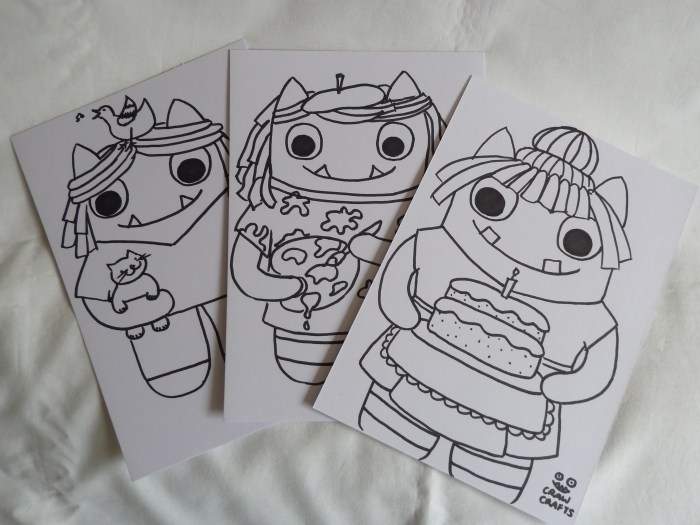 Beastie Colouring In! CrawCrafts Beasties