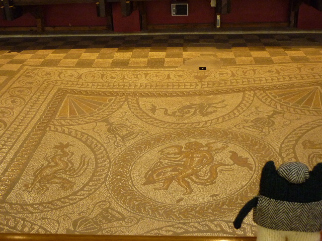 Plunkett Appreciating the Mosaics at Fishbourne - H Crawford/CrawCrafts Beasties