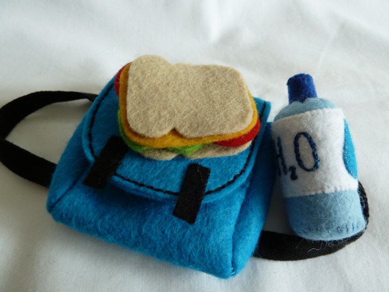 Beastie Backpack Contents, handmade by CrawCrafts Beasties