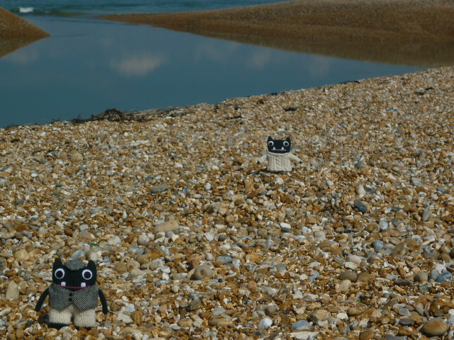 Paddy and Plunkett on the Beach - H Crawford/CrawCrafts Beasties