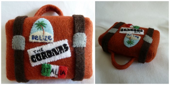 Travelling Beastie Suitcase, by CrawCrafts Beasties