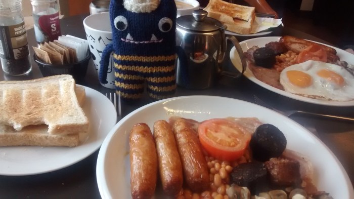 Explorer Beastie, Eyeing up my Breakfast - CrawCrafts Beasties