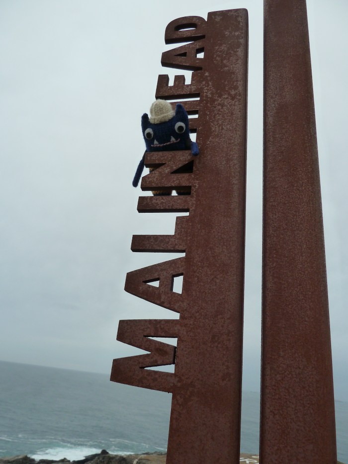 Explorer Beastie at Malin Head - CrawCrafts Beasties