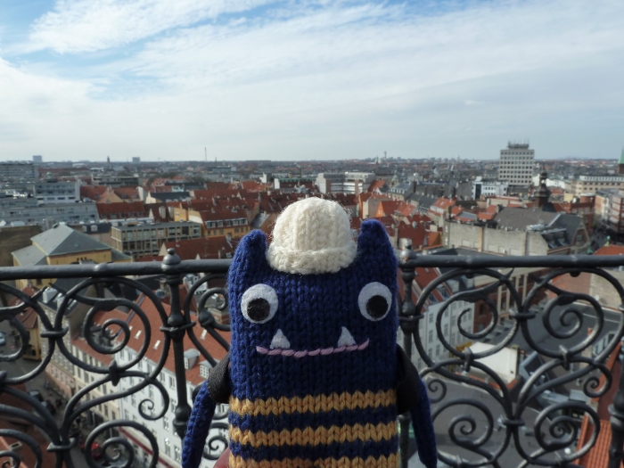 Explorer Beastie in Copenhagen - CrawCrafts Beasties