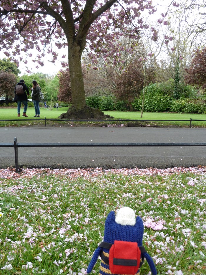 Explorer Beastie in the Fallen Blossoms - CrawCrafts Beasties