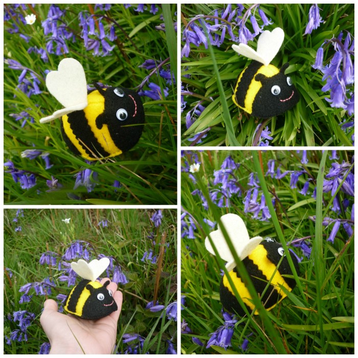 A Little Felt Bee - CrawCrafts Beasties