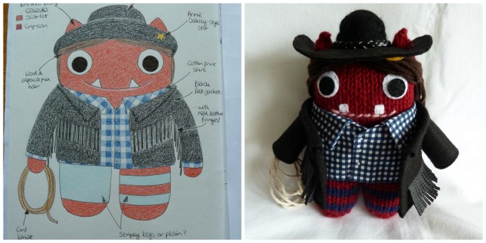 Cowgirl Beastie, Start to Finish - CrawCrafts Beasties