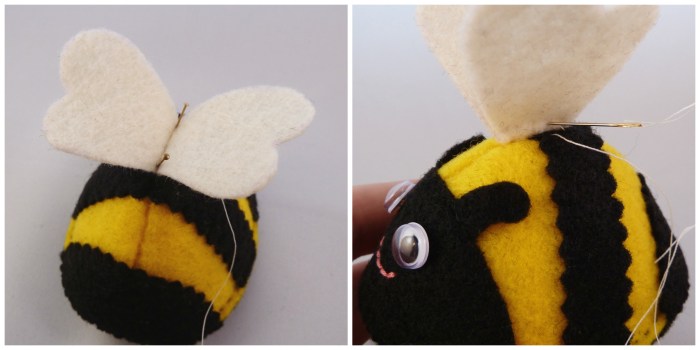 Bee Tutorial Step 13 - CrawCrafts Beasties