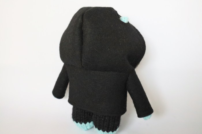 Back view of Beastie Hoodie - CrawCrafts Beasties