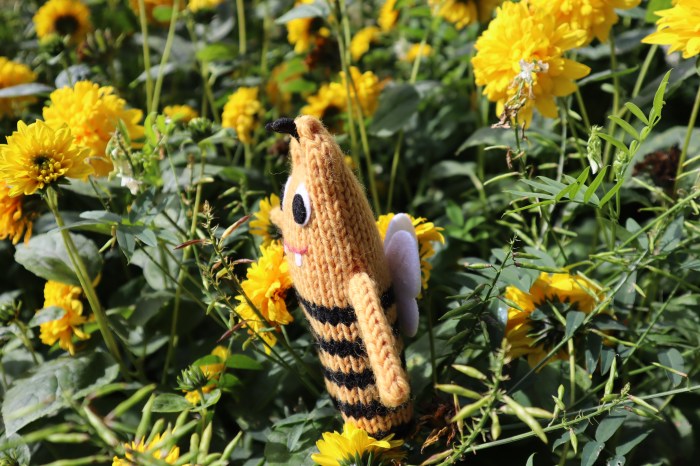 BumbleBeastie at the Botanic Gardens - CrawCrafts Beasties