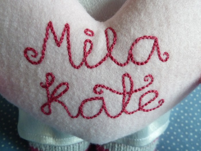 Heart Shaped Pillow - Christening Beastie by CrawCrafts Beasties