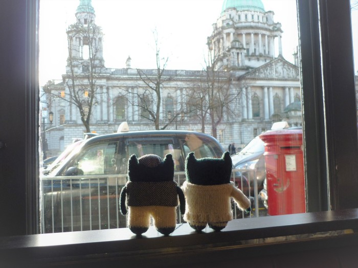 Paddy and Plunkett at Belfast City Hall - H Crawford/CrawCrafts Beasties