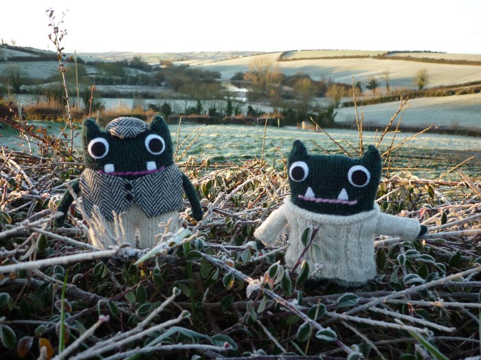 Paddy and Plunkett in Winter - CrawCrafts Beasties