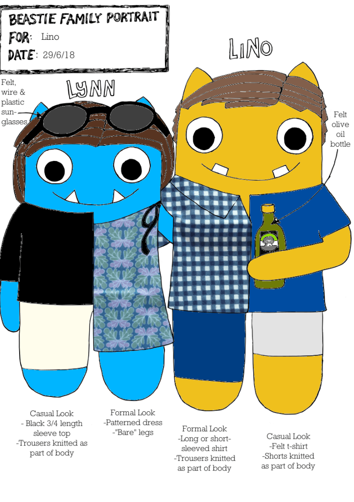 Family Frame Beasties - Sketches - CrawCrafts Beasties