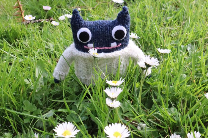 Aran Beastie with Daisies - CrawCrafts Beasties