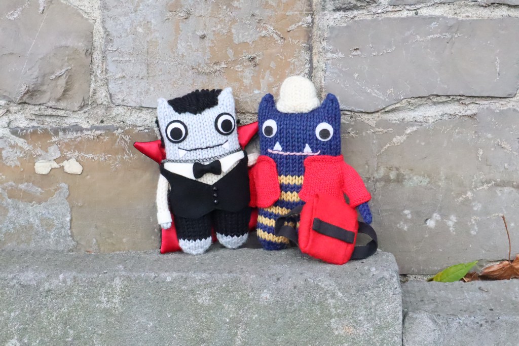 Dracula Beastie and Explorer Beastie - CrawCrafts Beasties