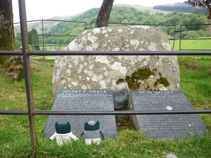 Paddy and Plunkett at Gelert's Grave - H Crawford/CrawCrafts Beasties