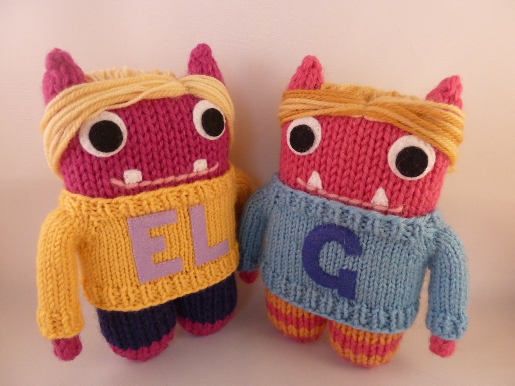 Georgia Beastie and Eva Lily Beastie, by CrawCrafts Beasties