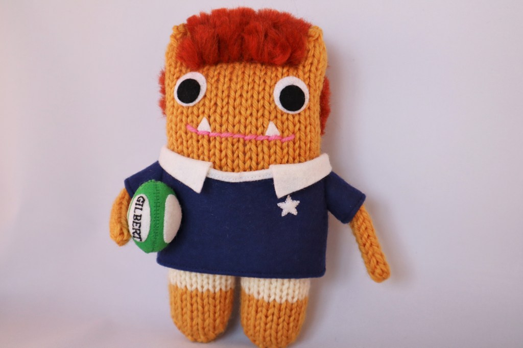 Rugby Beastie, Standing Tall - CrawCrafts Beasties