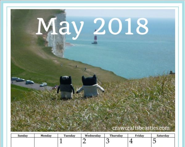 May Calendar Image - Free download from CrawCrafts Beasties