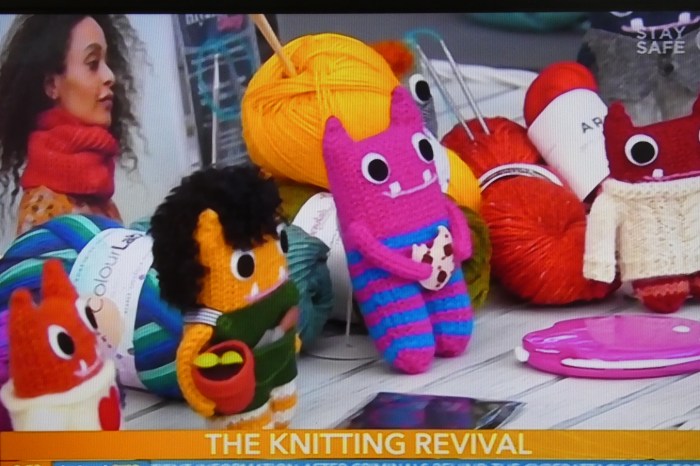 Beasties behaving for the TV cameras - B Crawford/CrawCrafts Beasties