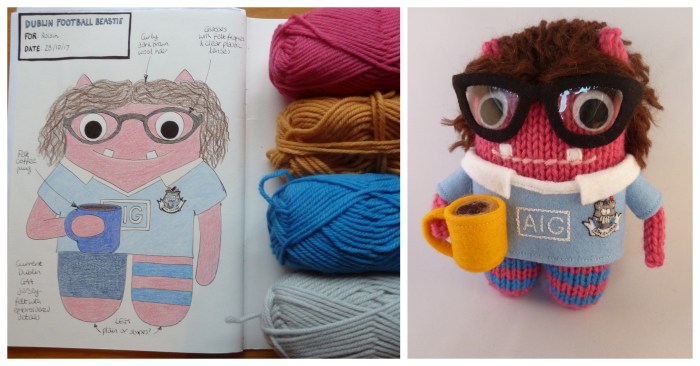 Dublin Football Beastie Sketches - CrawCrafts Beasties