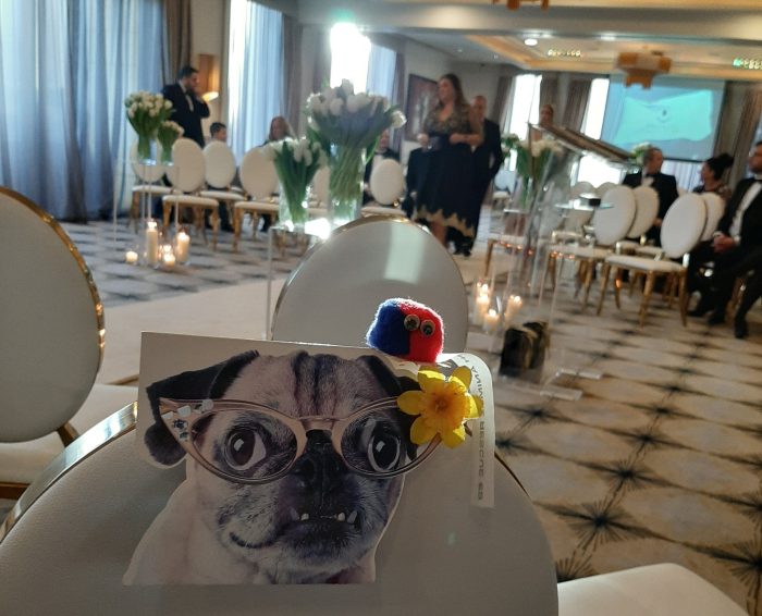 Marge the Pug at the Wedding - CrawCrafts Beasties
