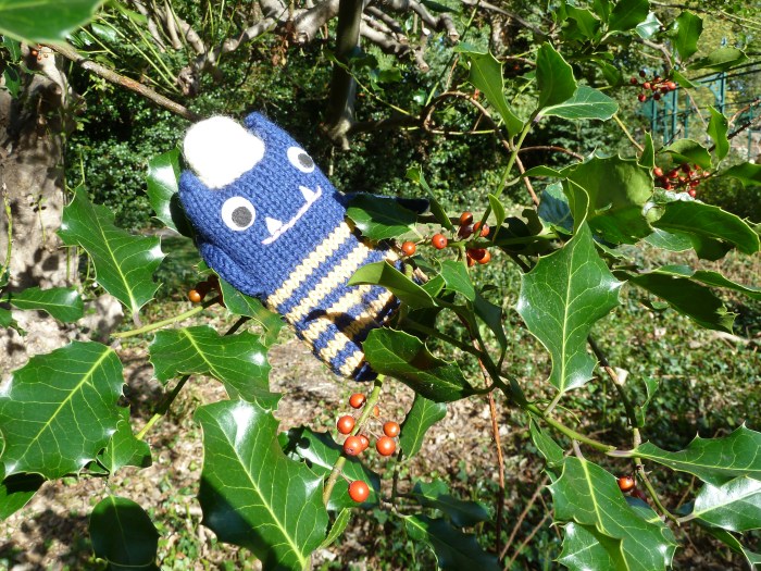 Explorer Beastie Braves the Holly - CrawCrafts Beasties