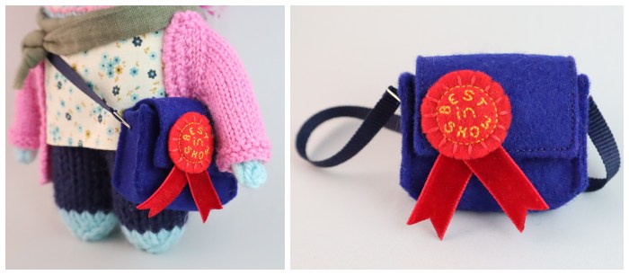 Beastie Bag with Rosette - New Beasties - CrawCrafts Beasties