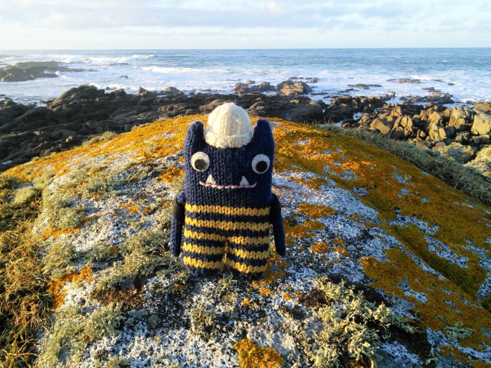 Explorer Beastie by the Sea, Fanad Head - CrawCrafts Beasties