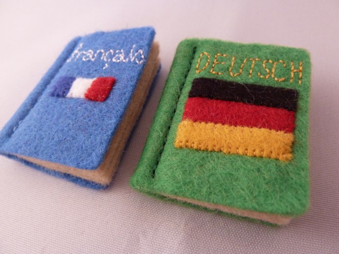 Translator Beastie's French and German Dictionaries - CrawCrafts Beasties