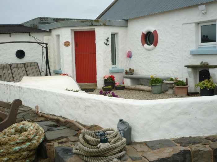 Paddy and Plunkett at Dunseverick Museum - North Antrim Coast - H Crawford/CrawCrafts Beasties
