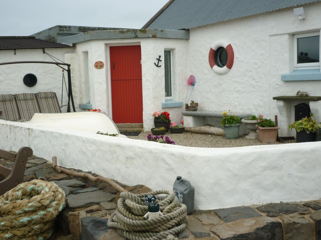 Paddy and Plunkett at Dunseverick Museum - North Antrim Coast - H Crawford/CrawCrafts Beasties